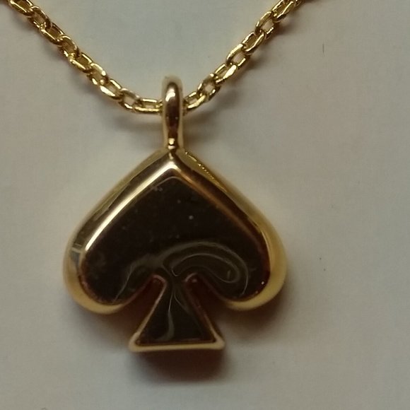 Kate Spade New Gold Metal Spade Necklace - Picture 2 of 3